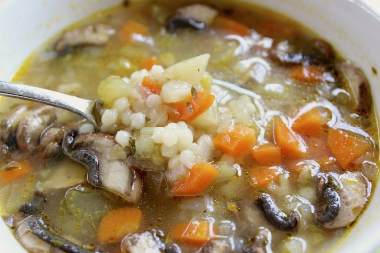Vegetable Soup with Israeli Couscous